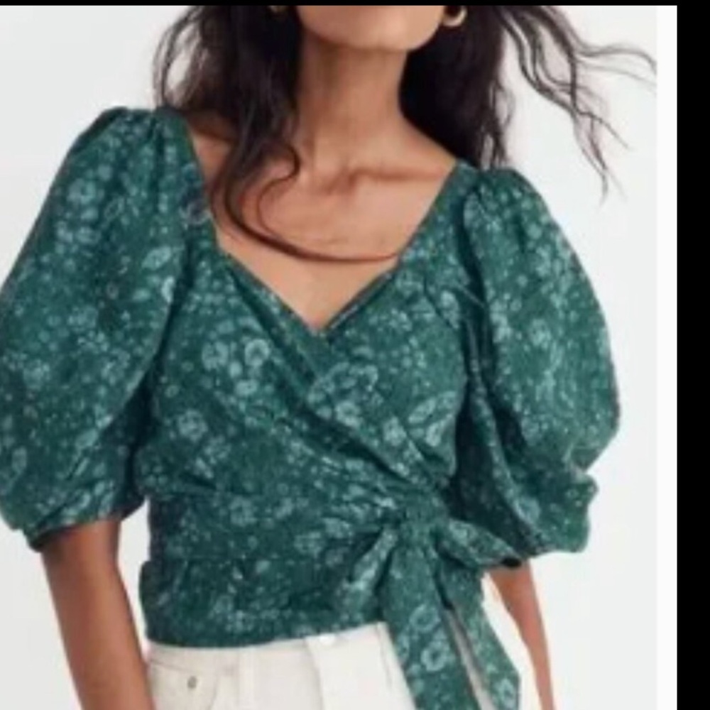 MADEWELL Sweetheart Wrap Top Crinkle
Gauze/Seersucker XS